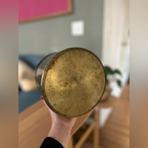 True Vintage Barware Leather & Brass ice bucket bar accessory drinks holiday - Picture 8 of 10